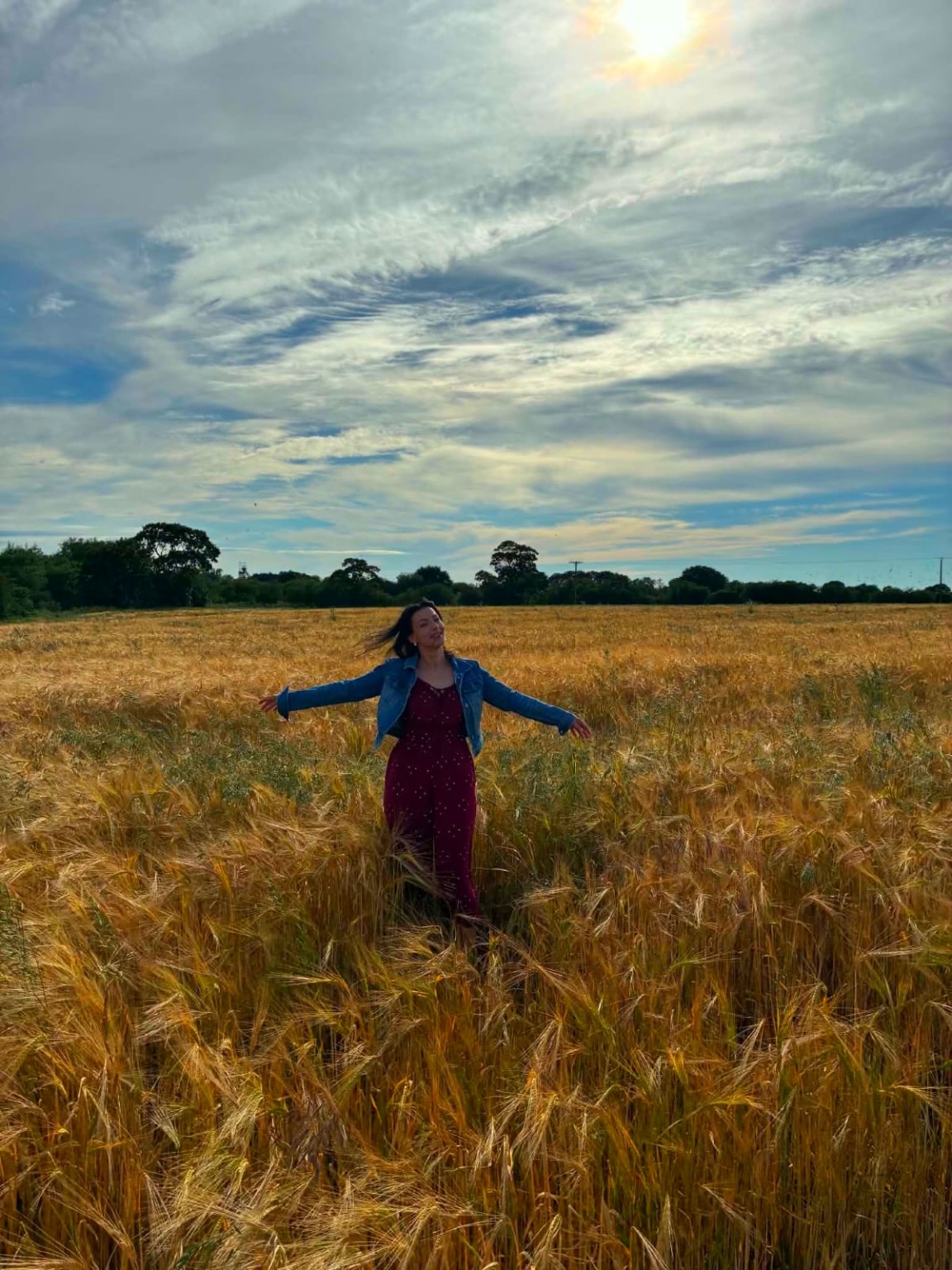 Summer walk through a field
